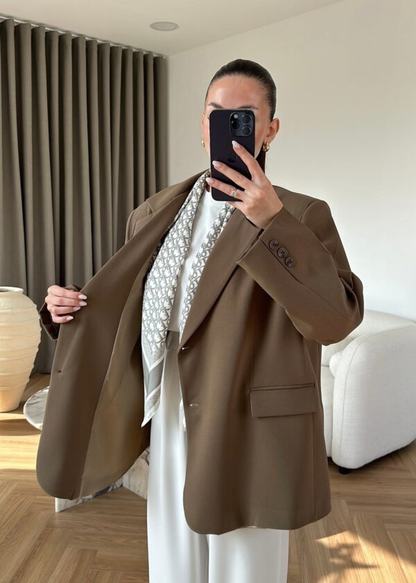 Ferya Oversize Beige Mink Blazer