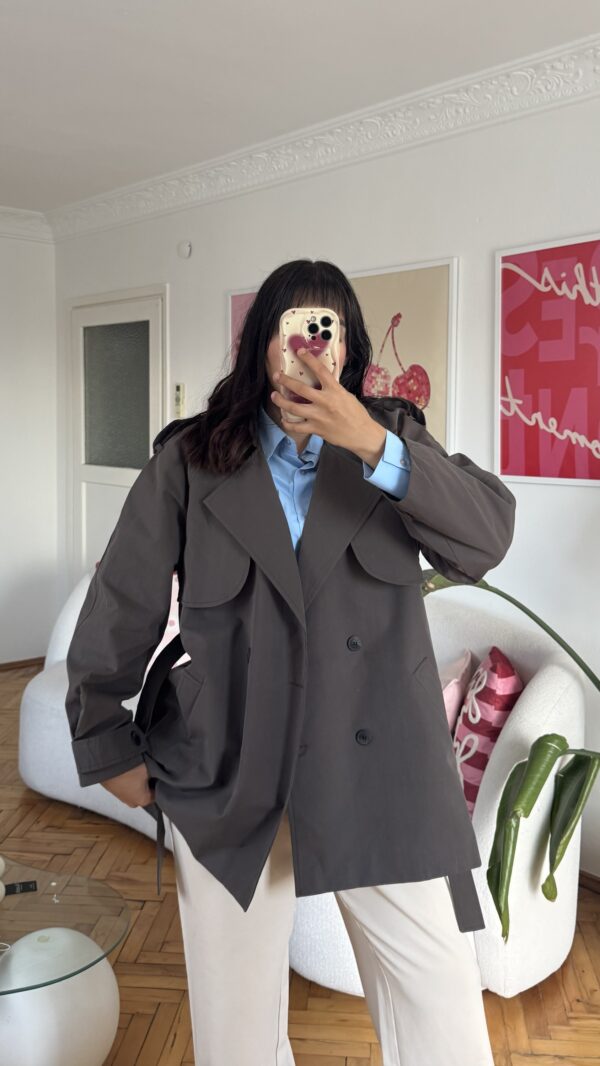 Fantazya Dark Brown Tranchecoat