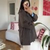 Fantazya Dark Brown Tranchecoat