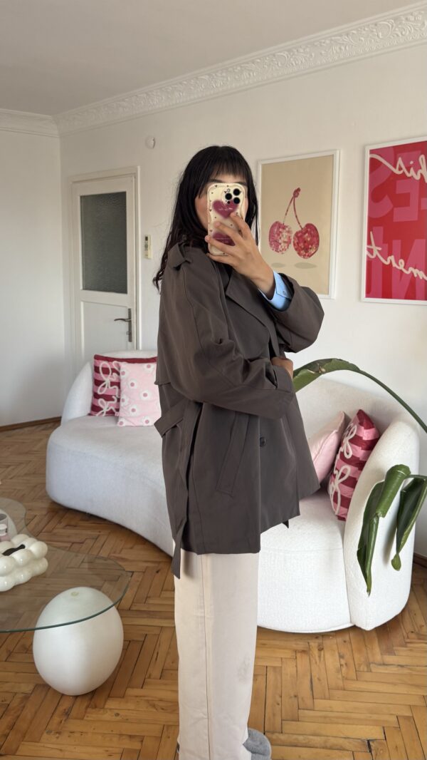 Fantazya Dark Brown Tranchecoat