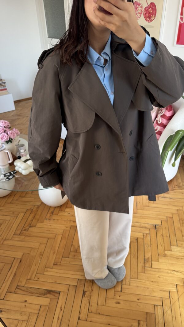 Fantazya Dark Brown Tranchecoat