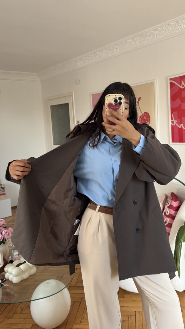 Fantazya Dark Brown Tranchecoat