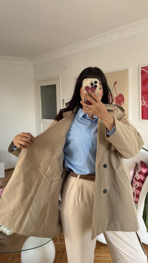 Fantazya Beige Tranchecoat