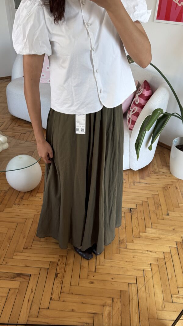 Rozella Belted Khaki Skirt