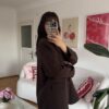 Ferya Dark Brown Oversize Blazer