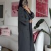 Foleska Premuim Dark Grey Long Trenchcoat