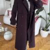Foleska Premuim Aubergine Long Trenchcoat