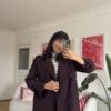 Foleska Premuim Aubergine Long Trenchcoat