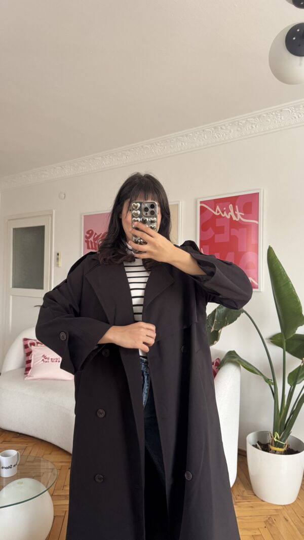 Foleska Premuim Dark Brown Long Trenchcoat