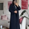 Foleska Premuim Navy Long Trenchcoat